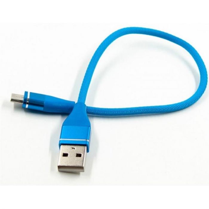 Кабель Dengos USB-microUSB 0.25м Blue (NTK-M-SHRT-SET-BLUE)