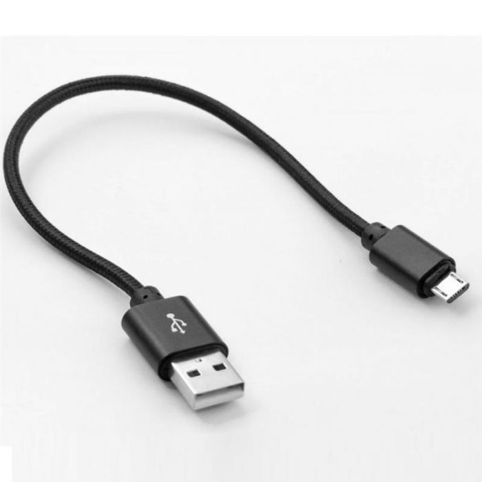 Кабель Dengos USB-microUSB 0.25м Black (NTK-M-SHRT-BLACK)