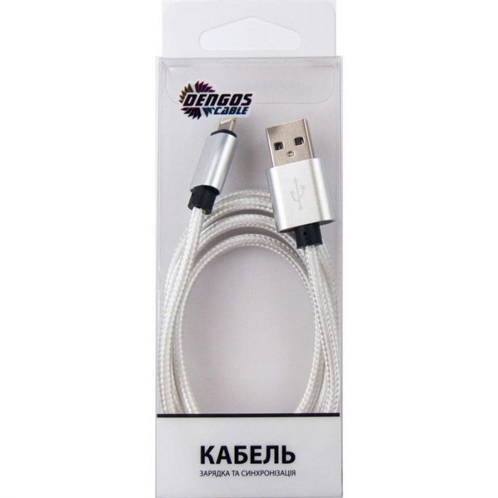 Кабель Dengos USB-USB Type-C 1м White (NTK-TC-MT-WHITE)