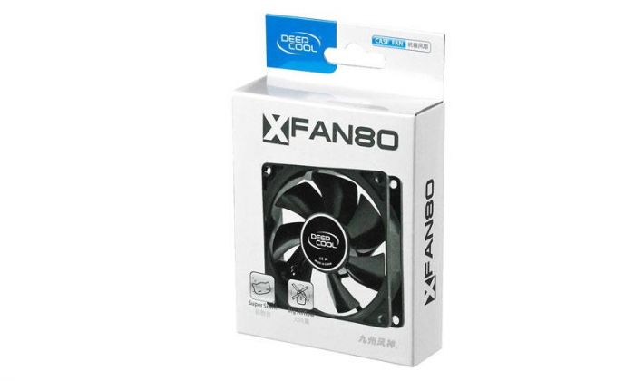 Вентилятор DeepCool XFAN 80, 80х80х25мм, Molex, чорний