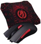 Мишка Piko FX72 (1283126489495) Black USB + килимок