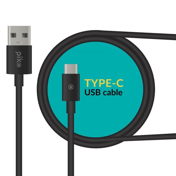 Кабель Piko CB-UT11 USB-USB Type-C 1.2м Black (1283126489174)