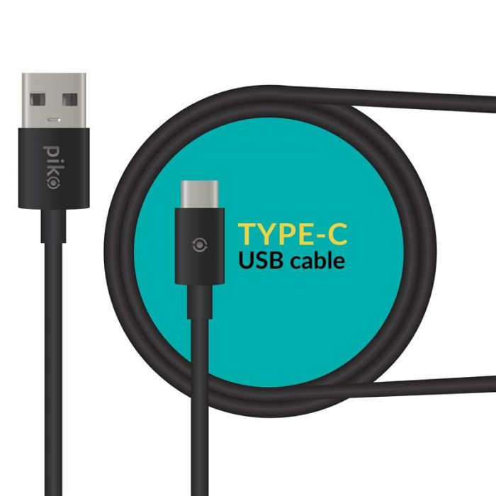 Кабель Piko CB-UT10 USB-USB Type-C 0.2м Black (1283126493843)