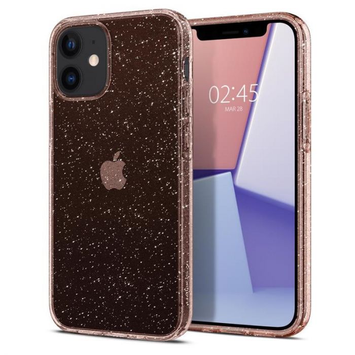Чохол-накладка Spigen Liquid Crystal Glitter для Apple iPhone 12 Mini Rose Quartz (ACS01742)