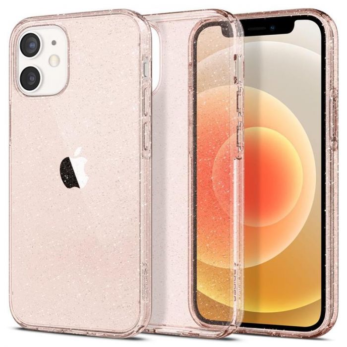 Чохол-накладка Spigen Liquid Crystal Glitter для Apple iPhone 12 Mini Rose Quartz (ACS01742)