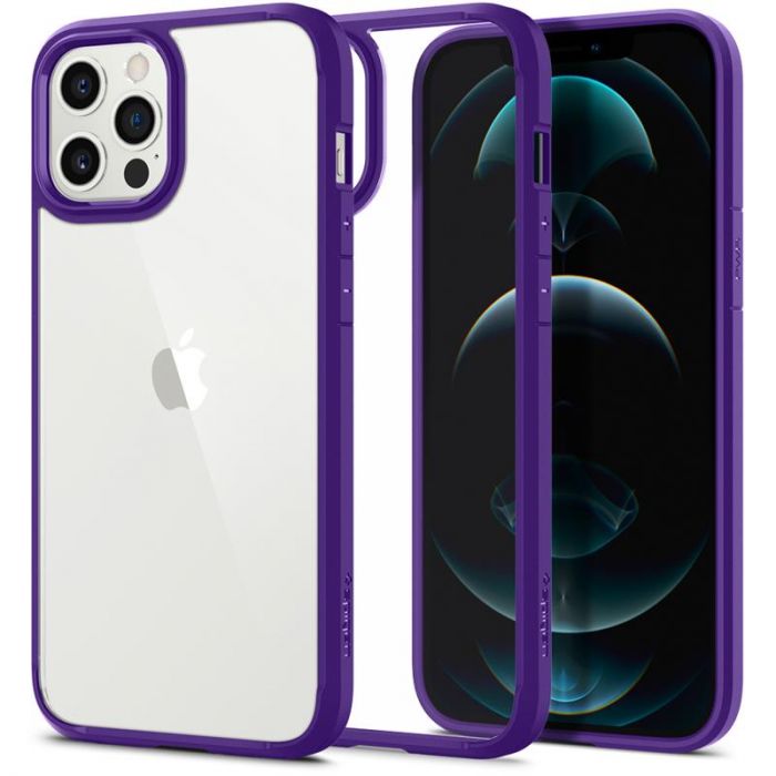 Чохол-накладка Spigen Crystal Hybrid для Apple iPhone 12 Pro Max Hydrangea Purple (ACS01478)