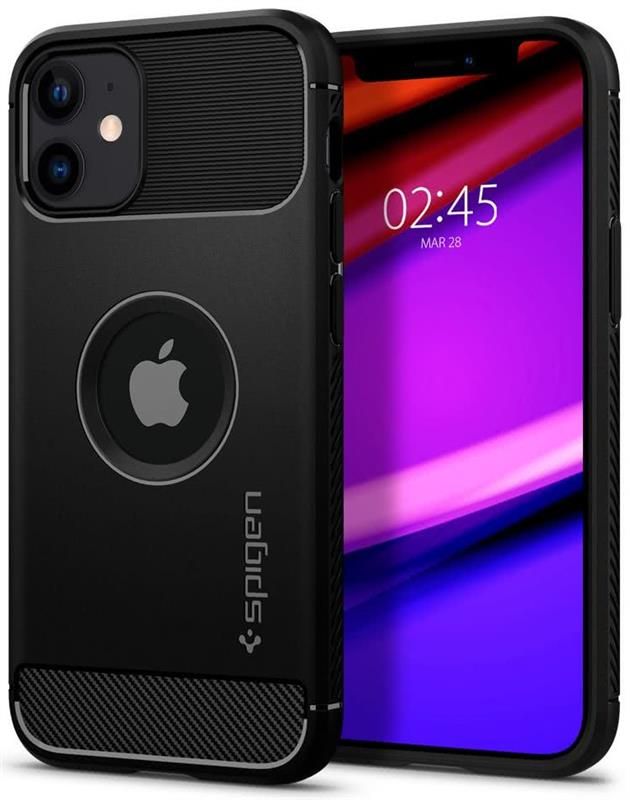 Чохол-накладка Spigen Rugged Armor для Apple iPhone 12 Mini Matte Black (ACS01743)
