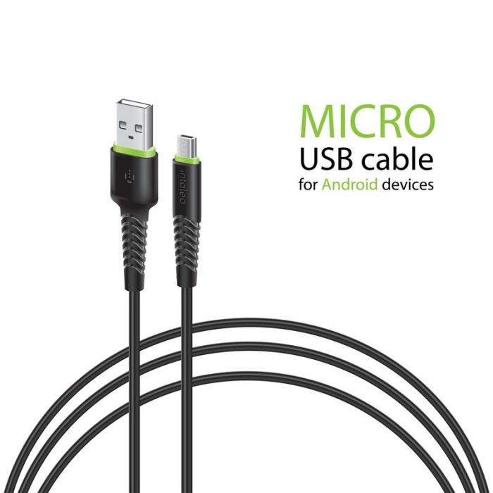 Кабель Intaleo CBFLEXM2 USB-microUSB 2м Black (1283126521430)