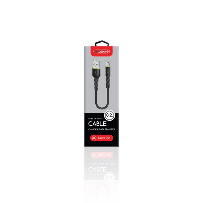 Кабель Intaleo CBFLEXM0 USB - micro USB (M/M), 0.2 м, Black (1283126487422)