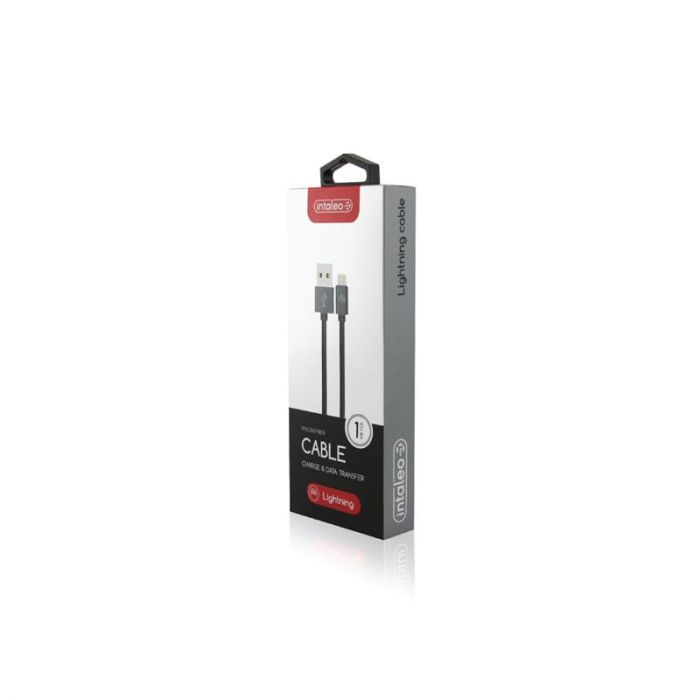 Кабель Intaleo CBGNYL1 USB-Lightning 1м Grey (1283126477652)