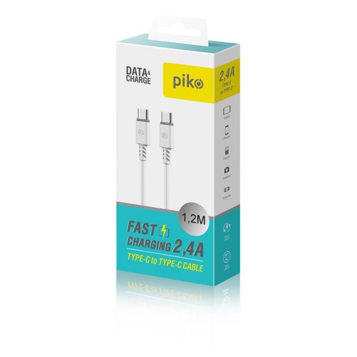 Кабель Piko CB-TT11 USB Type-C-USB Type-C 1.2м White (1283126504020)