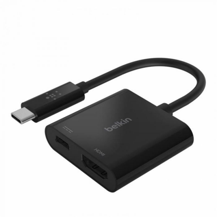 Адаптер Belkin USB Type-C - HDMI+USB Type-C (M/F), Black (AVC002BTBK)
