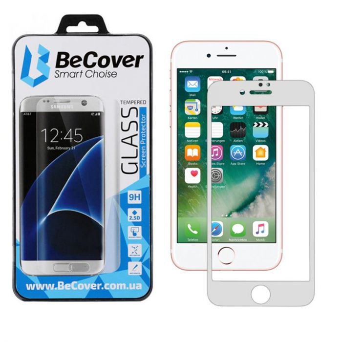 Захисне скло BeCover для Apple iPhone 8 Plus/7 Plus White (701043)