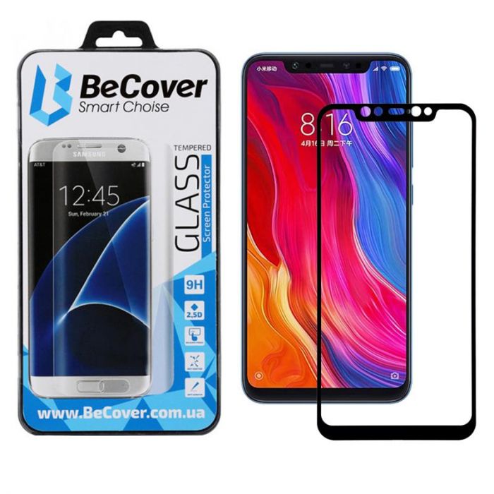 Захисне скло BeCover для Xiaomi Mi 8 Black (702438)