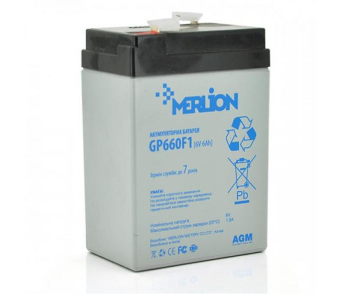 Акумуляторна батарея Merlion 6V 6AH (GP660F1/06000) AGM