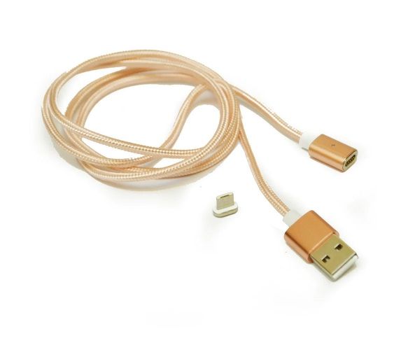 Кабель Ninja USB-microUSB, магнітний, 1м, Gold (YT-MCFB-M/G/09165) блістер