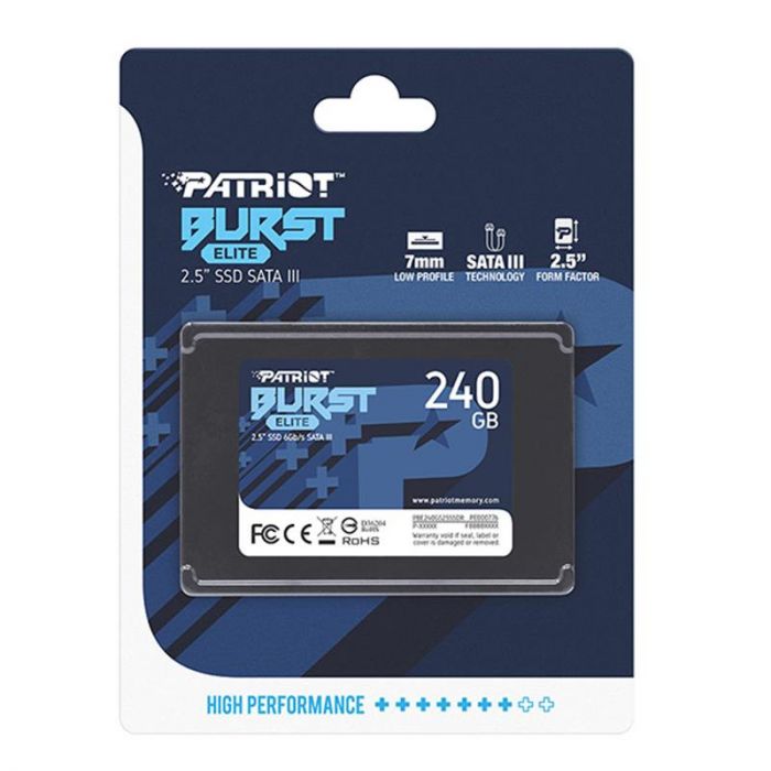 Накопитель  SSD 240GB Patriot Burst Elite 2.5" SATAIII TLC (PBE240GS25SSDR)