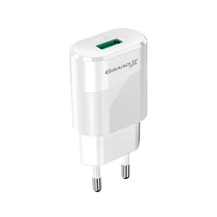 Мережевий зарядний пристрій Grand-X CH-17W (1xUSB 2.1А) White