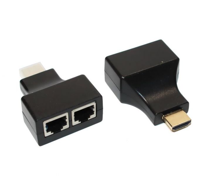 Адаптер Voltronic (YT-SCPE HDMI/2P-30m720P/08516) HDMI-2хRJ-45 Black