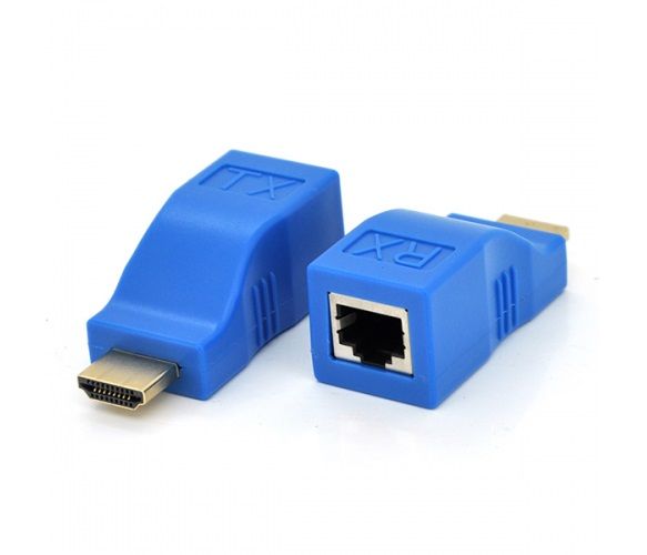 Адаптер Voltronic HDMI - RJ-45 (M/F), Blue (YT-SCPE HDMI-30m720P/14662)
