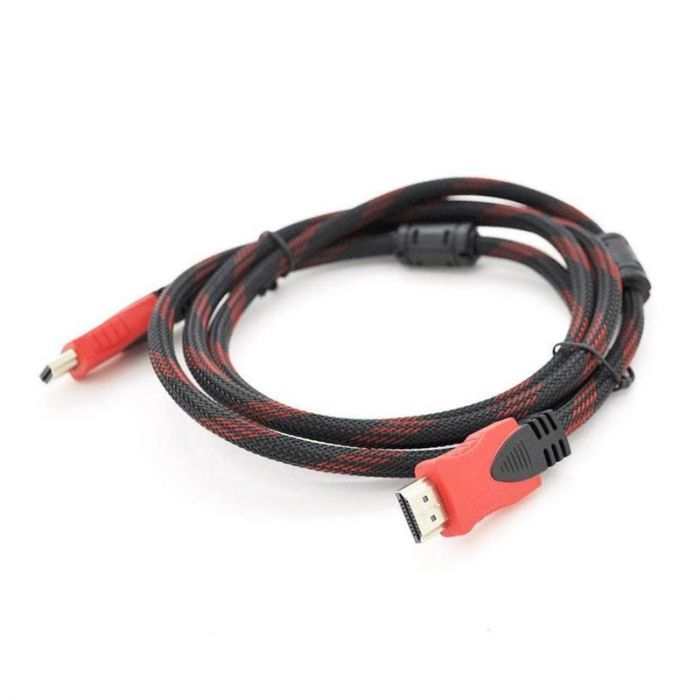 Кабель Merlion HDMI - HDMI V 1.4, (M/M), 5 м, Black/Red (YT-HDMI(M)/(M)NY/RD-5.0m/06022)
