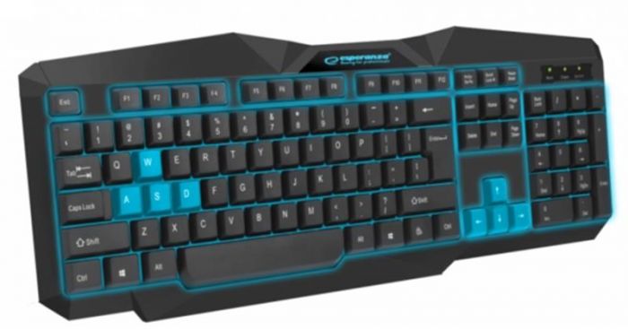 Клавіатура Esperanza EGK201 Ukr (EGK201BUA) Black/Blue USB