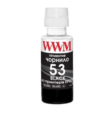 Чорнило WWM HP GT53 Jet Ink Tank 115/315/319/410/415/419 Black Pigment (H53BP) 100г