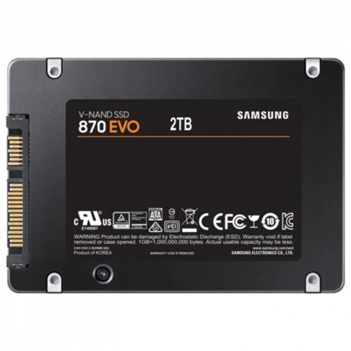 Накопичувач SSD 2TB Samsung 870 EVO 2.5" SATAIII MLC (MZ-77E2T0B/EU)