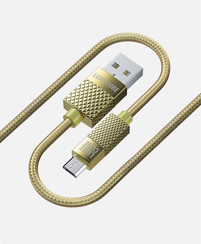 Кабель Luxe Cube Premium USB-microUSB, 1м, золотий (8889986489885)