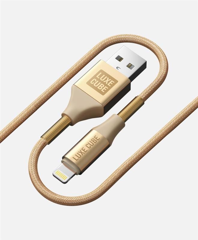 Кабель Luxe Cube Armored USB-Lightning, 1м, золотий (8886668670012)