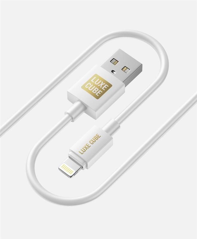 Кабель Luxe Cube USB-Lightning, 3А, 1м, білий (7775557575228)