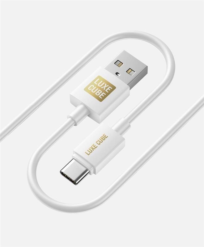 Кабель Luxe Cube USB-USB Type C, 3А, 1м, білий (8889998698469)