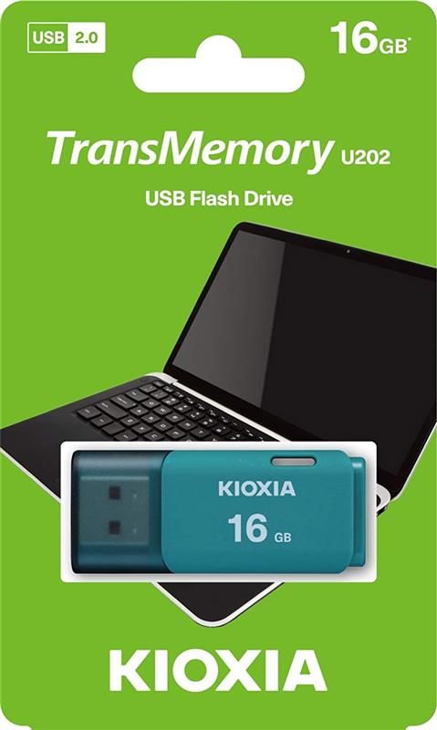Флеш-накопичувач USB 16GB Kioxia TransMemory U202 Blue (LU202L016GG4)