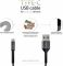 Кабель Intaleo CB0 USB-USB Type-C 0.2м Black/Grey (1283126495656)