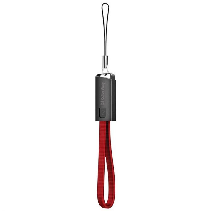 Кабель ColorWay USB-Lightning, 2.4А, 0.22м, Red (CW-CBUL021-RD)