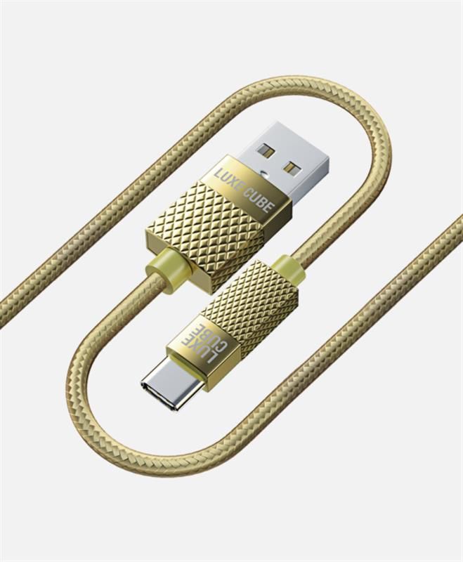 Кабель Luxe Cube Premium USB-USB Type C, 1м, золотий (8889996899681)