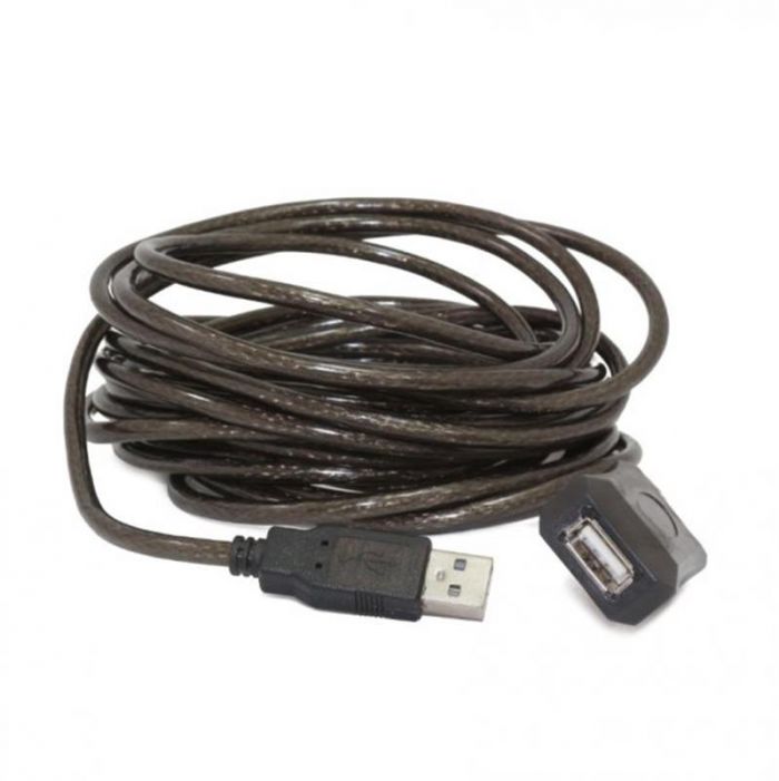 Кабель Cablexpert USB - USB V 2.0 (M/F), активний подовжувач, 10 м, чорний (UAE-01-10M) 