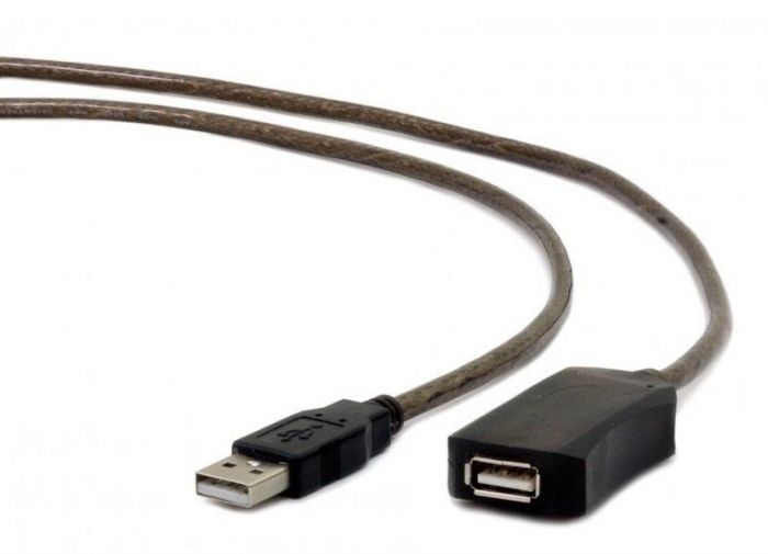 Кабель Cablexpert USB - USB V 2.0 (M/F), активний подовжувач, 10 м, чорний (UAE-01-10M) 