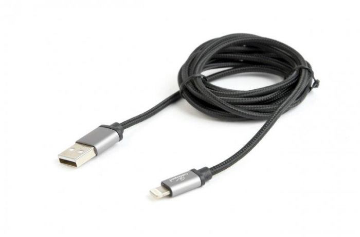 Кабель Cablexpert (CCB-mUSB2B-AMLM-6) USB 2.0 - Lightning, 1.8м, чорний