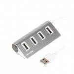 Концентратор USB 2.0 Maxxter 4хUSB2.0 Silver (HU2A-4P-01) 