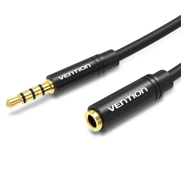 Кабель Vention Audio 3.5 мм - 3.5 мм (M/F), удлинитель, 3 м, Black (BHBBI)_