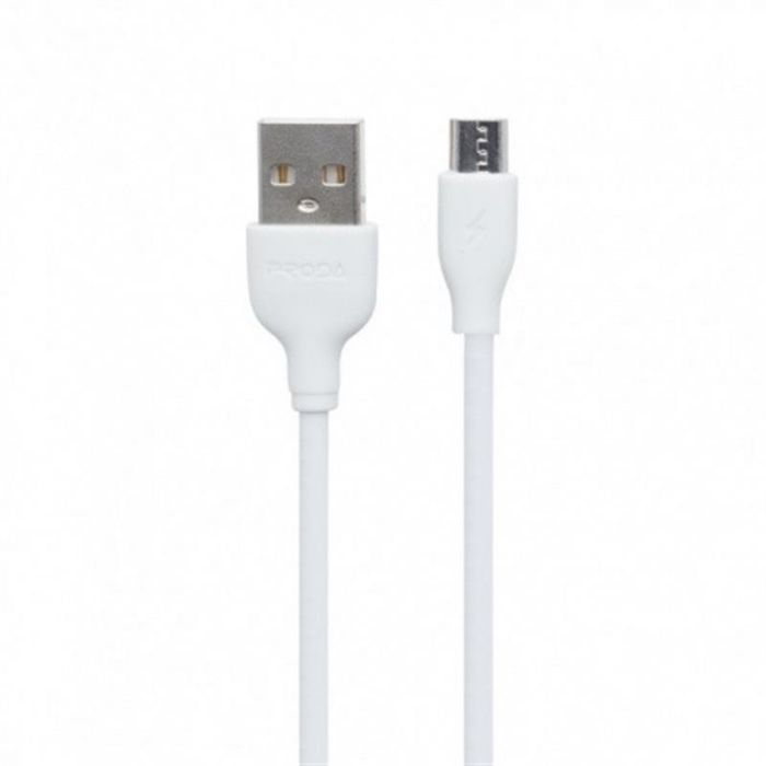 Кабель Proda Fast Charging PD-B15m USB-MicroUSB, 1м, White