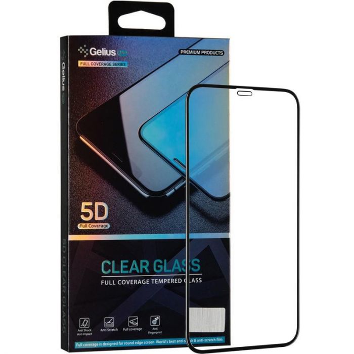 Захисне скло Gelius Pro 5D Clear Glass для Apple iPhone 12 Pro Max Black (2099900817007)