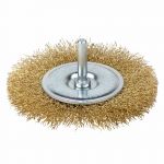 Щітка дротяна дископодібна Ø100мм хвостовик Ø6мм (латуньована) GRAD (9032105)