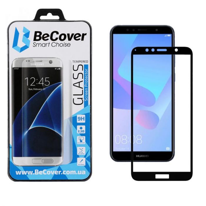 Захисне скло BeCover для Huawei Y6 2018/Y6 Prime 2018 Black (702232)