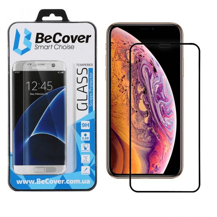Захисне скло BeCover для Apple iPhone X/XS Black (702622)