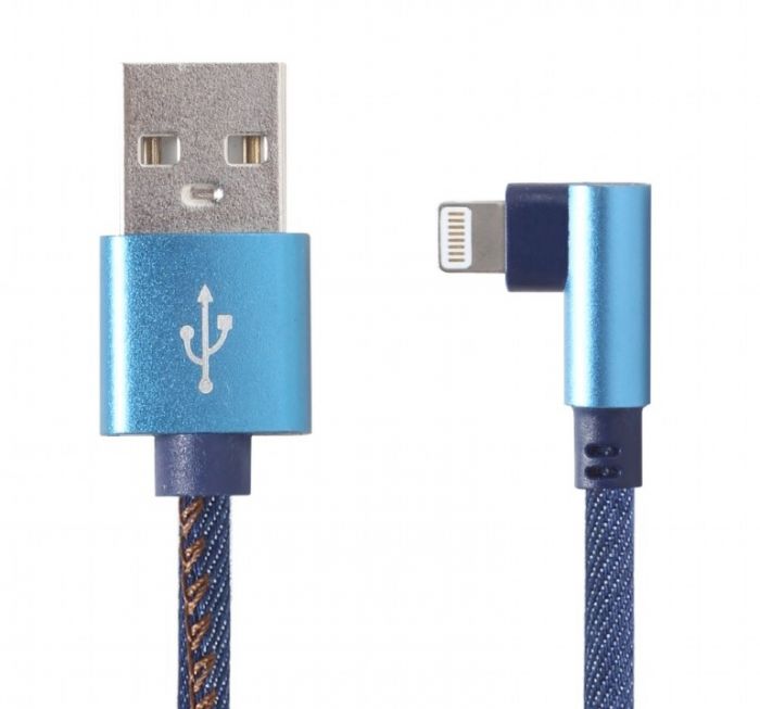 Кабель Cablexpert (CC-USB2J-AMLML-1M-BL) USB 2.0 - Lightning, преміум, 1м, синій