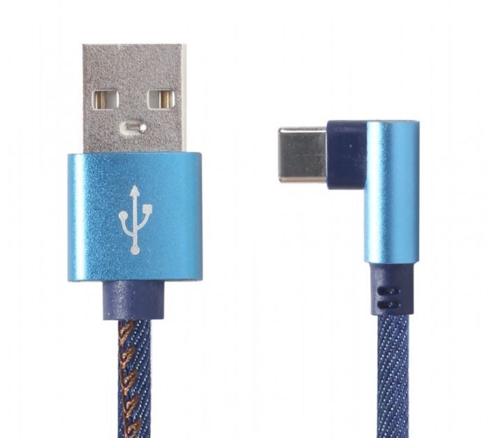 Кабель Cablexpert (CC-USB2J-AMCML-1M-BL) USB 2.0 - USB Type-C, преміум, 1м, синій