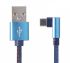 Кабель Cablexpert (CC-USB2J-AMCML-1M-BL) USB 2.0 - USB Type-C, преміум, 1м, синій