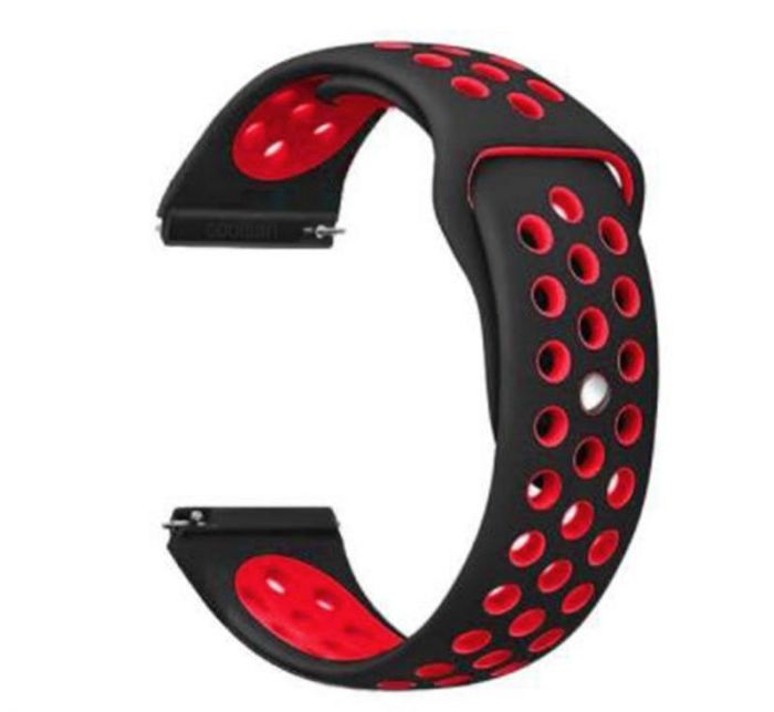 Ремінець BeCover Nike Style для Huawei Watch GT/GT 2 46mm/GT 2 Pro/GT Active/Honor Watch Magic 1/2/GS Pro/Dream Black-Red (705794)